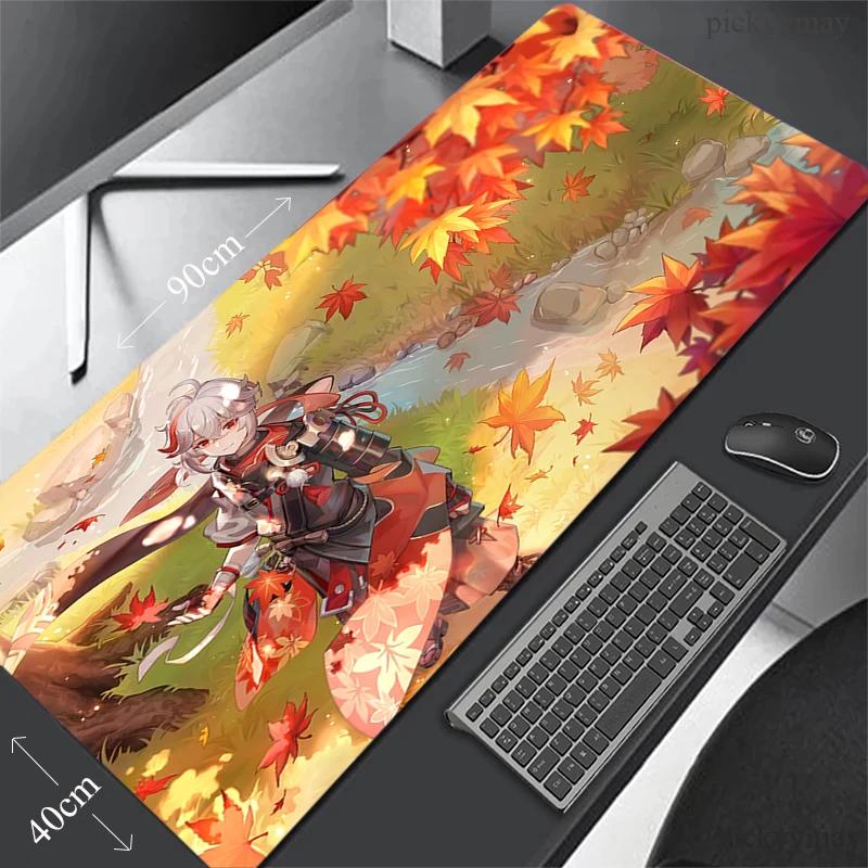 Genshin Impact Tappetino Mouse Grande Tappetini Mouse da Gaming Tappetino Tastiera Tappeto Scrivania Kaedehara Kazuha Tappetini da Scrivania Tappetino Mouse Anime Per Gamer