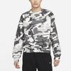 Nike Solo Swoosh Camouflage Fleece Pullover Sweatshirt Men Tops Grey DN1256-133