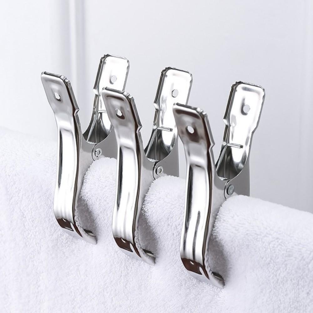 50PCS Non-slip Shade Cloth Clips Stainless Steel Quilt Clips Durable Windproof Clothespins  Outdoor