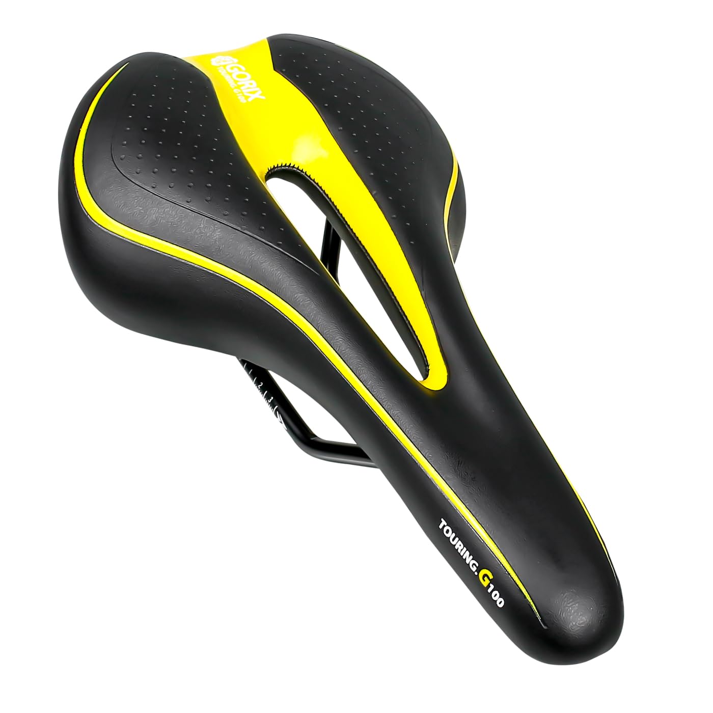 

GORIX Bicycle Memory Foam Saddle Soft Compatible with Road Mountain Black x Yellow Saddle, [Thick Cushion, Type], Bikes, Bikes, etc., GX-C19