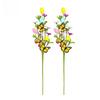 Easter Table Decor DIY Bouquet Stem Easter Egg Butterfly Decoration Artificial Plant Silk Floral Pick Plastic Iron Wire Frame