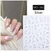3D Back Glue Nail Stickers Gilded Leaf Transfer Slider Nail Art Decoration Beauty Nail Decals