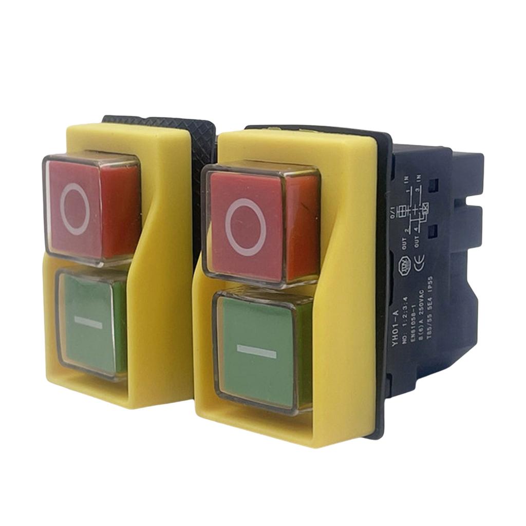 Waterproof Electromagnetic Control Switches 250V Push Button Switches Long Service Push Button Switches for Electricals