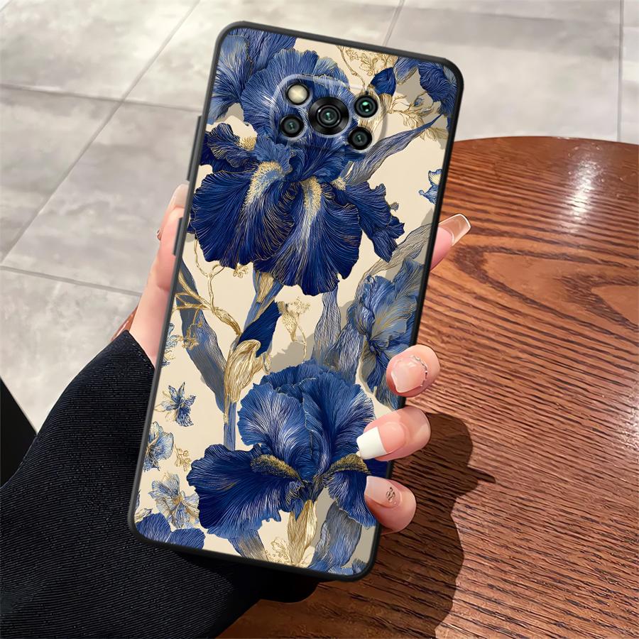 Hülle für Xiaomi Poco F8 C75 F1 X3 X4 X5 X7 Pro F3 C61 C71 M3 M4 M7 C50 M5 Funda Handyhülle Schöne Blumen