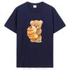 Tennis Teddy Cartoon Bear Tshirt Summer Cotton T Shirt Unisex Short Sleeve Oneck Tee Shirt Unisex Summer Girl Fashion Streetwear
