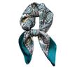 Foulard en soie motif cachemire européen: Carré 70cm Imprimé Rétro pour Femmes – Bandeau, Attache Cheveux, Foulard de Cou