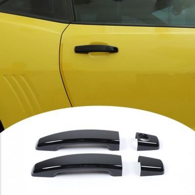 Čierny kryt kľučky vonkajších dverí, ozdobný rám, kryty pre Chevrolet Camaro 2010-15
