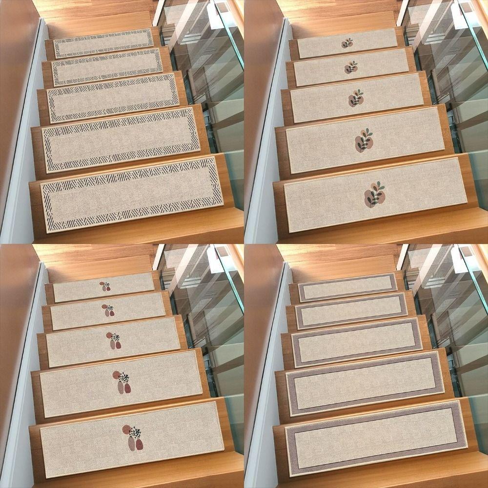 Non-Slip Stair Treads Washable Home Steps Protective Mat Creative Stair Carpet Pets Safe