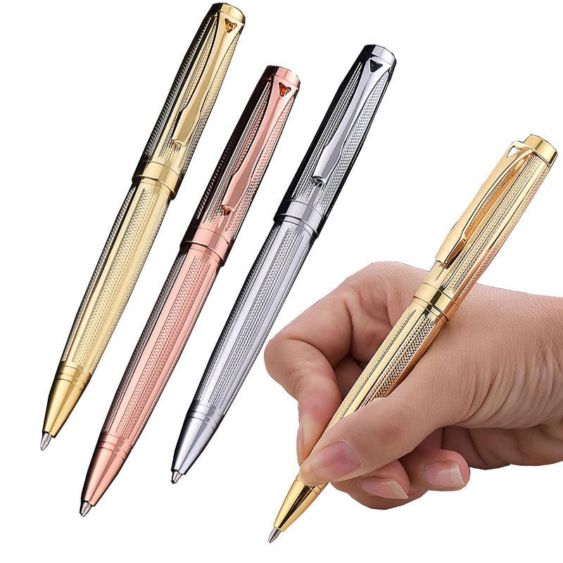 Metal Custom Company Logo New Fashionable Rose Gold Ballpoint Pen with 1.0mm Writing Width