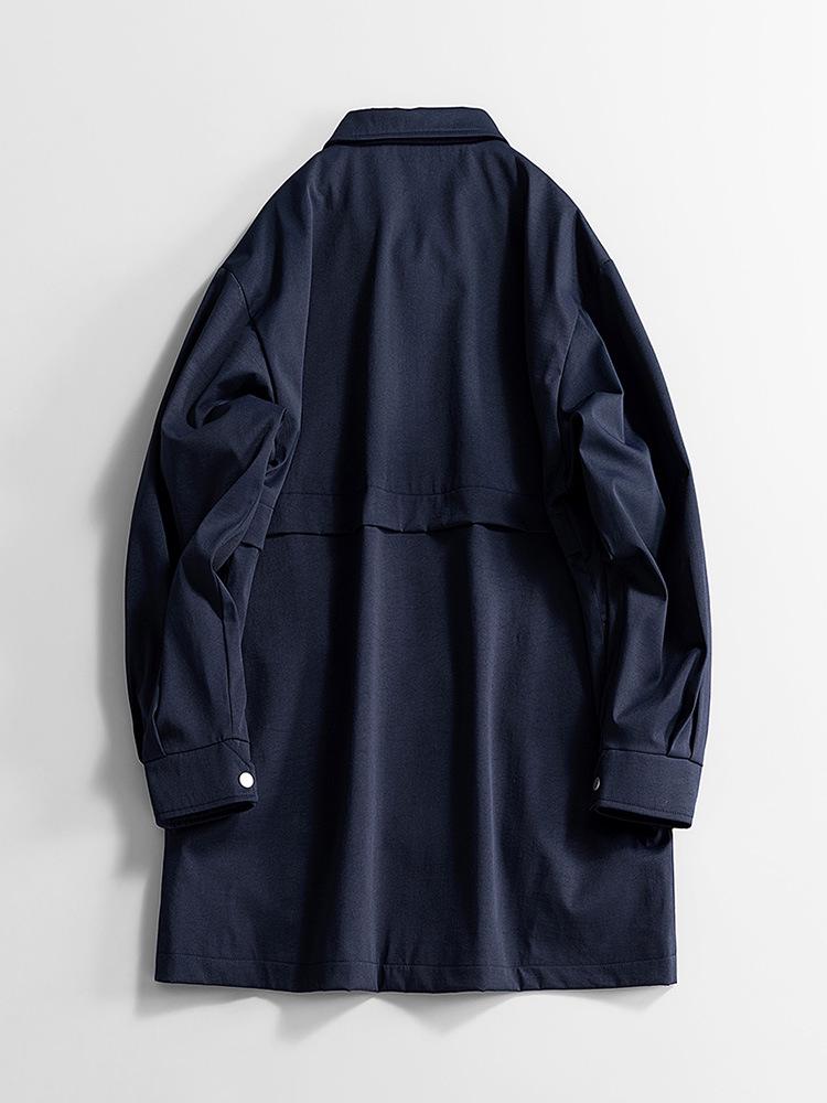 Men's Mid-Length Trench Coat 2025: New Spring/Autumn Casual Loose Plus Size Jacket