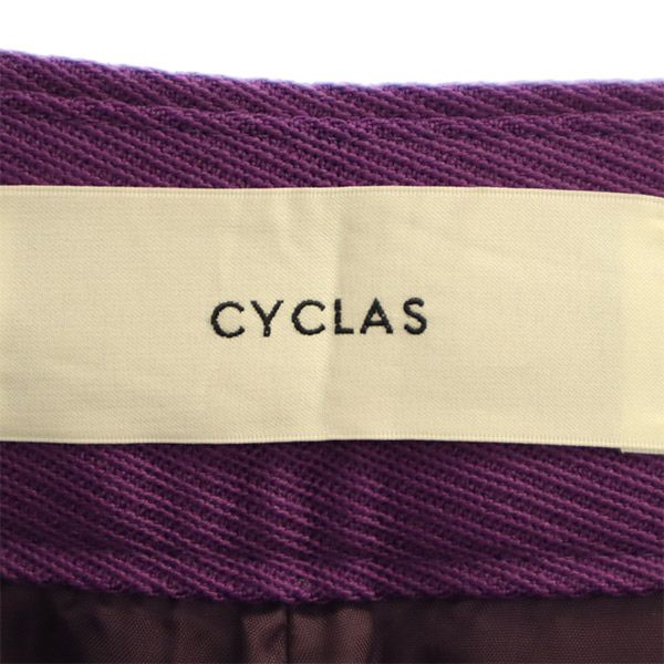 CYCLAS Wool Blend Wide Pants 32 Purple Women Used