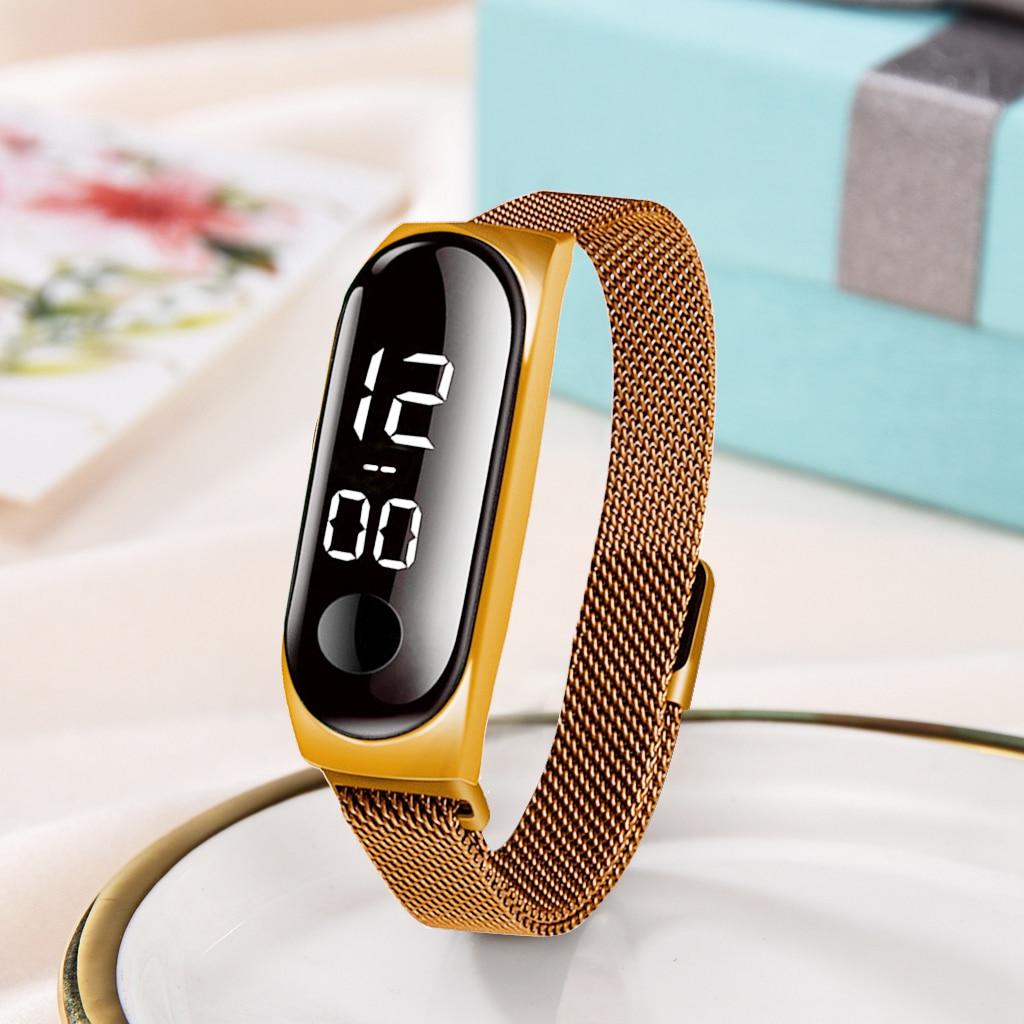 Fashion Women's Watch Rose Gold Stainless Steel Dress LED Quartz Bracelet Watch Women Female Clock Relogio Feminino Drop Ship