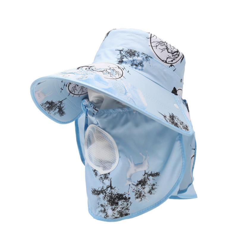 Summer Outdoor Sports Sun Hat Detachable Dome Sunshade Pastoral Style Tea Cap