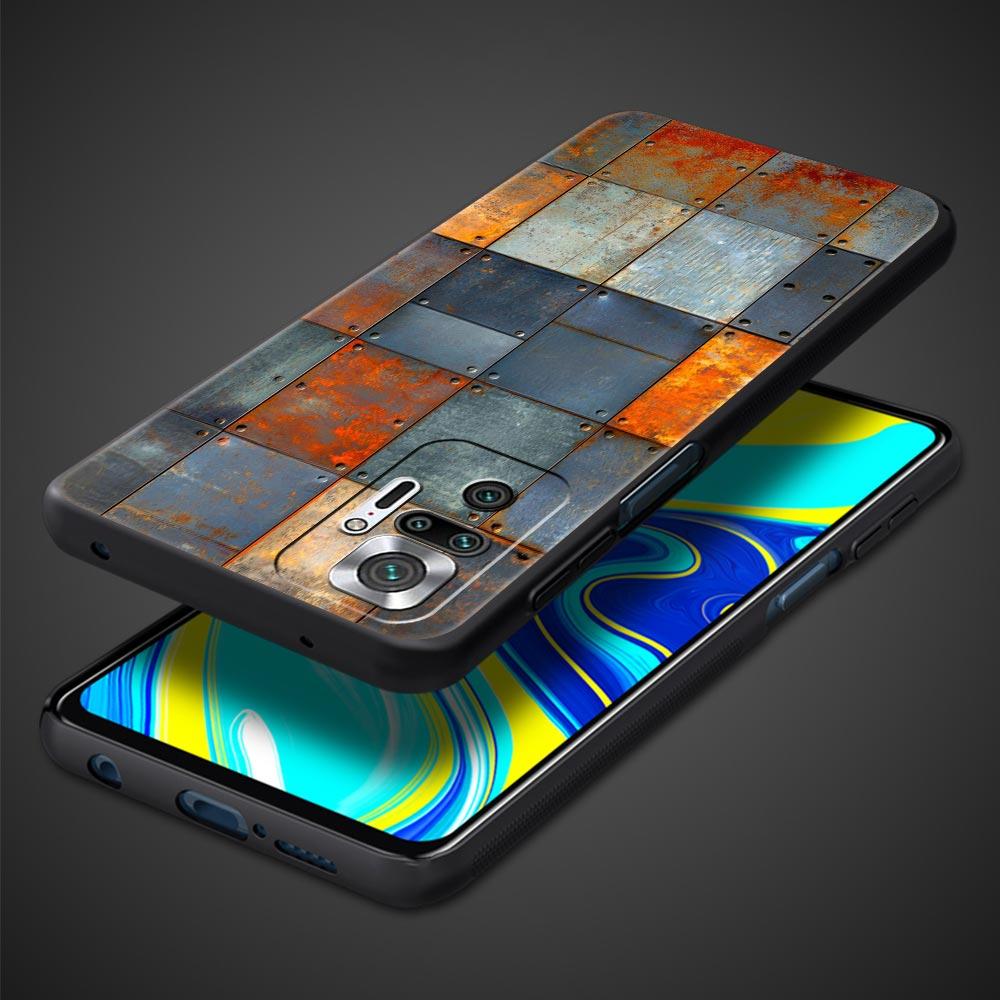 Vintage Industrieller Stil Rostige Handyhülle für Redmi 14C 10C Note 15 14 13 12 10 11 K40 Pro Plus Stoßfeste Weiche TPU-Schale