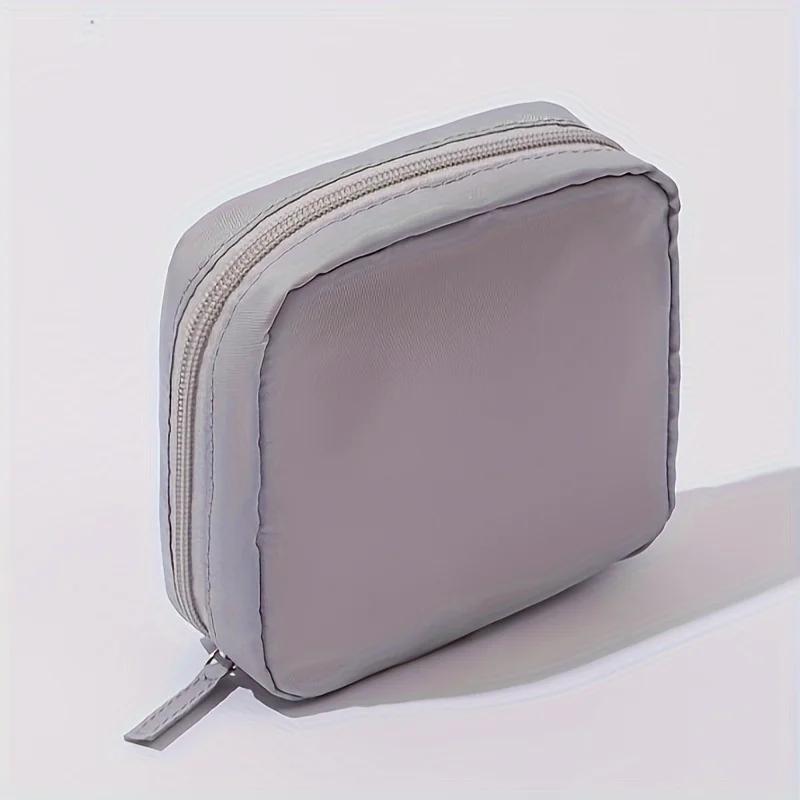 1 szt. Wodoodporna kosmetyczka na produkty higieniczne - Przenośna torba na zestaw menstruacyjny z dyskretnym schowkiem na podpaski higieniczne, saszetka na kubeczek menstruacyjny