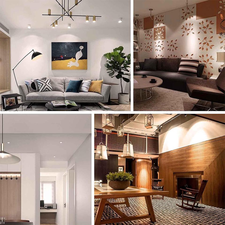 4-10PCS LED Spotlight GU10 AC220V 3W6W9W12W Is Suitable For Household Lighting LED Bulbs In Dining Room Bedroom Living Room