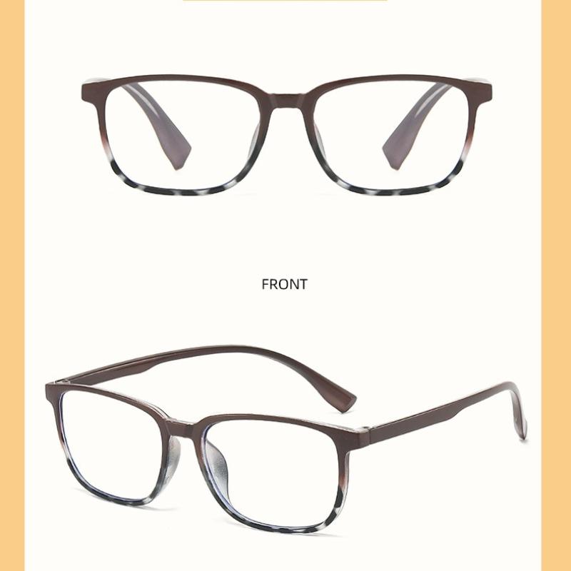 Reading Glasses for Women Anti Blue Light Square Ultra Light Colorful High-Definition Elderly Mens Computer Glasses Clear Lenses