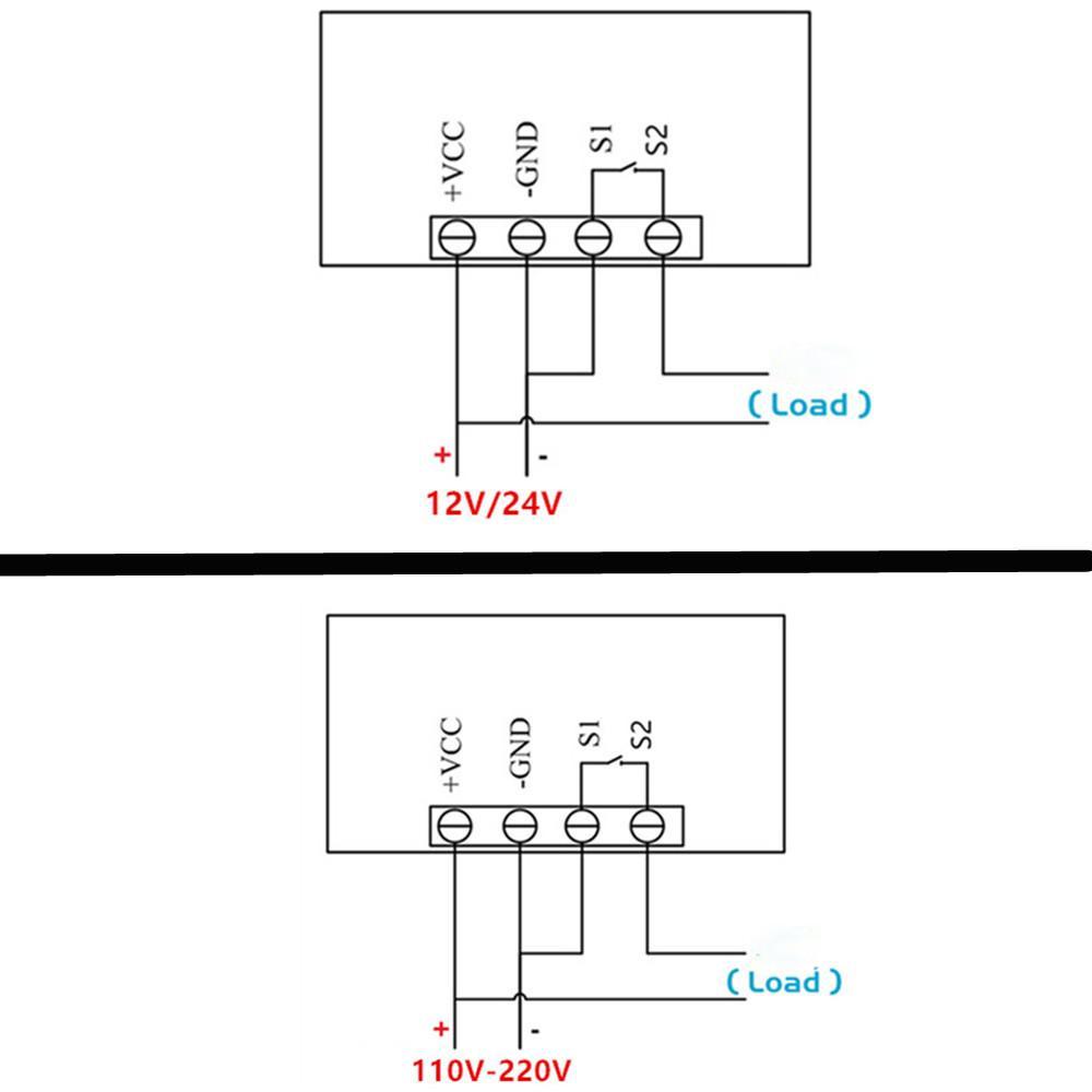 LED Display Digital Temperature Controller DC 12V/24V/AC110-220V Mini Thermostat Controller with Heat/Cooling Control Instrument