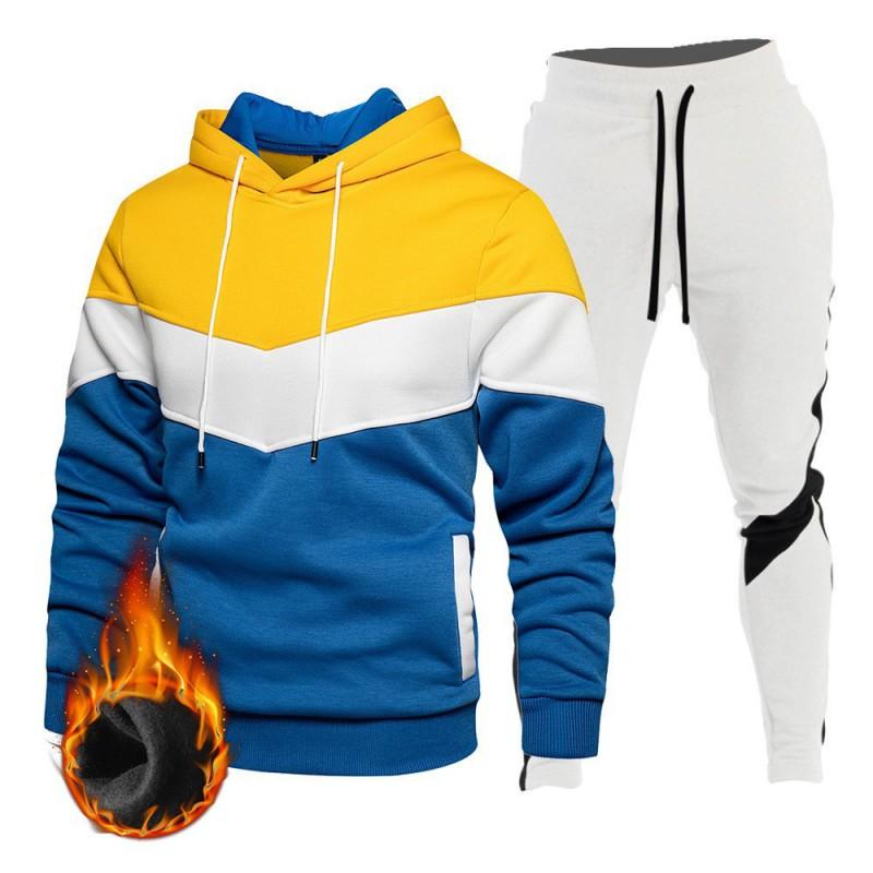 Mens Casual Sportswear Set Long Sleeve Hooded Sweatshirt Pants Outfit