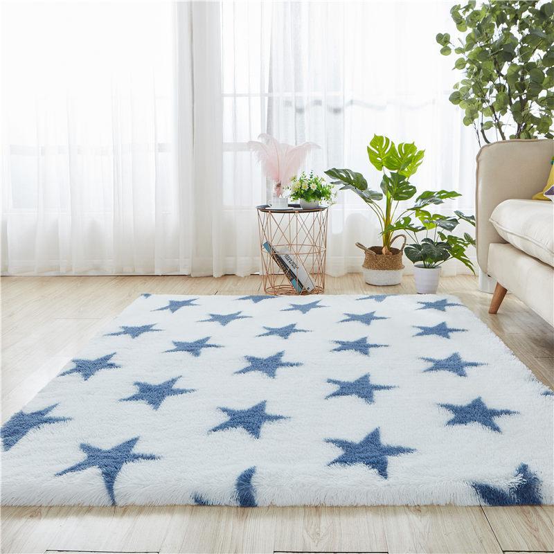 Solid Color Silk Wool Carpet Variegated Tie-Dye Gradual Change Floor Mat Room Coffee Table Mat Internet Celebrity Hair Covered Balcony Bay Window Mat