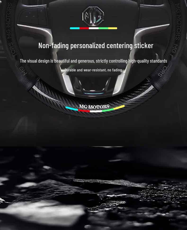 MG Car Steering Wheel Cover - Genuine Leather for MG6, MG Pilot, HS, MG5, Rui Teng, ZS, Rui Xing 3SW.