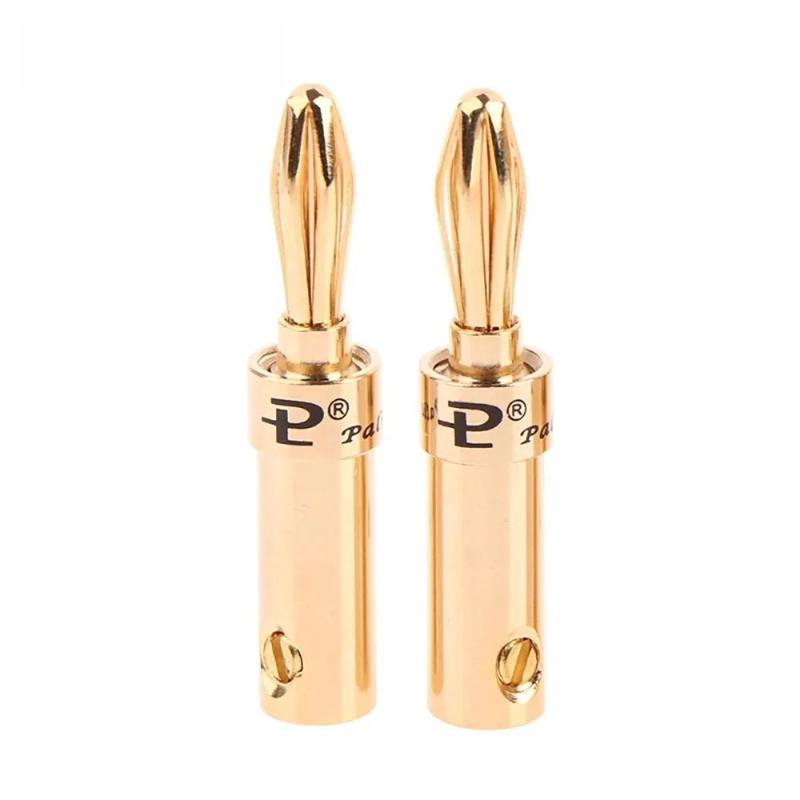 Banana Plug 4mm Alloy gilding Banana Plugs for Speaker Cable Wire Banana Connector Adapter 2/4/8pcs Speaker Banana Plug Adapter