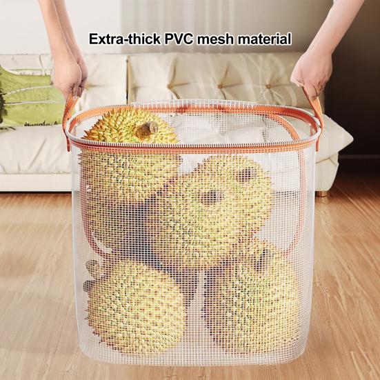 Extra Large Waterproof Quilt Storage Bag with Handles Transparent PVC Moving Bag Clear Viewing Bedroom Organizer