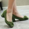 New Women's Shoes High-quality Suede Fashion Professional High Heels Black Shallow Mouth Comfortable Party Work Shoes Size 32-45