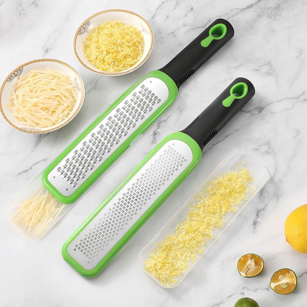 304 Stainless Steel Zester with Protective Cover Sharp Fruit and Vegetable Grater Convenient with Handle Lemon Grater