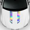 Stickers Laser Reflective Stripes Vinyl Decals Decor For Car Hood Side Body 2pcs
