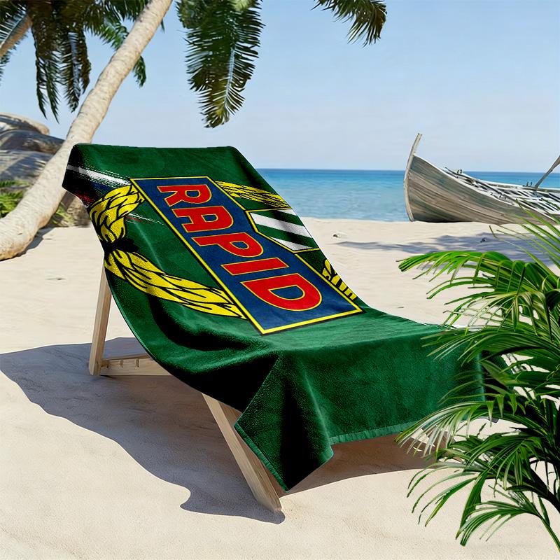 Rapid Vienna Print Beach Towel, Large Soft Quick Dry Towel for Beach Camping Swimming