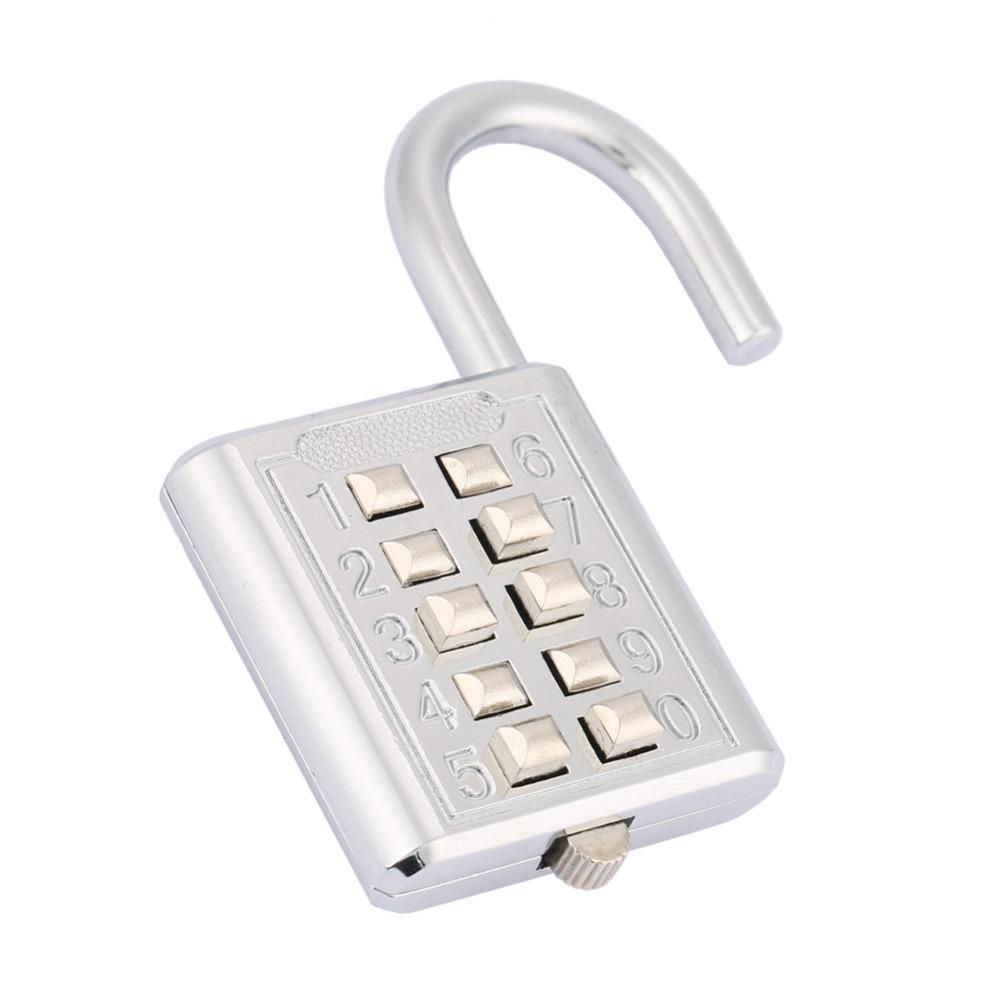 

2pcs 5-Digit Pre-Set Code (Unchangeable) 10-Digit Combination Padlock серебряный