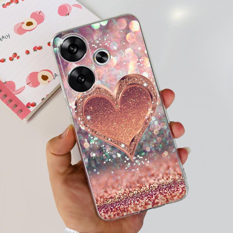 For Xiaomi Redmi Turbo 3 Case Cute Painted Cover Soft Silicone Phone Case For Xiaomi Poco F6 PocoF6 Redmi Turbo3 Back Cover Bags