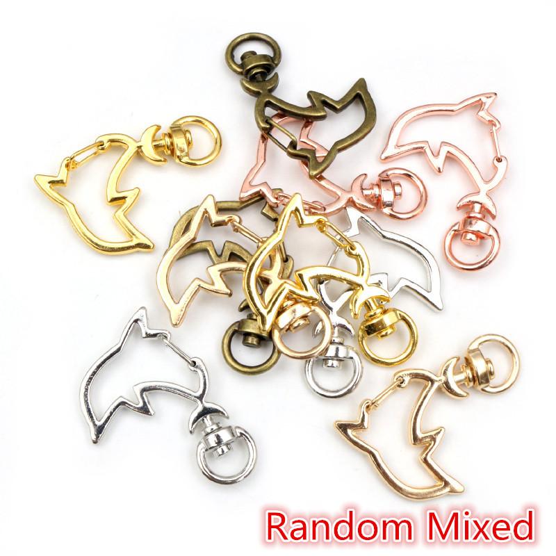 10pcs Random Mixed Snap Hook Trigger Clips Buckles For Keychain Lobster Clasp Hooks for Necklace Key Ring Clasp Jewelry Supplies
