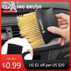 Car Sticker Car Cleaning Brush Auto Air Outlet Gaps Dust Removal Brush Soft Bristles Car Interior Duster Clean Tool For Peugeot
