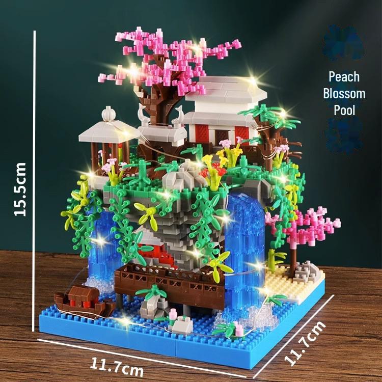

Совместимый образовательный набор строительных блоков - Мини-микромодель дворца Гуанхань, креативный подарок на день рождения