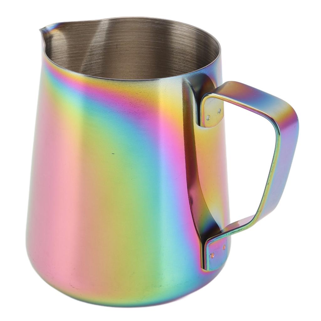 Lattiera per montare il latte in acciaio inox, brocca per il latte, lattiera per caffè per negozio di tè al latte, bar, 350 ml