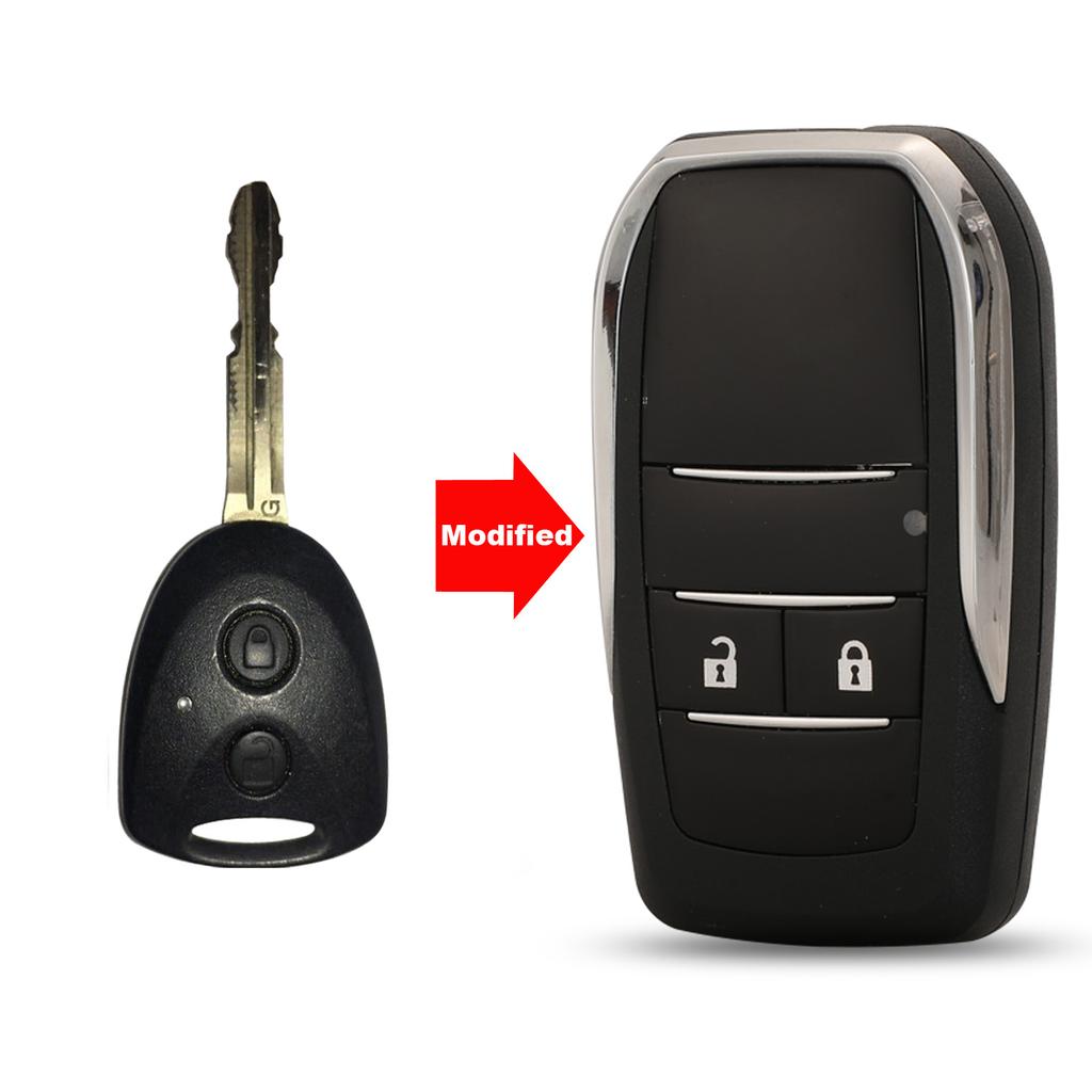 jingyuqin Key Case For Toyota Avanza Calya Wigo For Daihatsu Xenia Ayla Sigra For Perodua Axia Upgrade Modified Key Shell