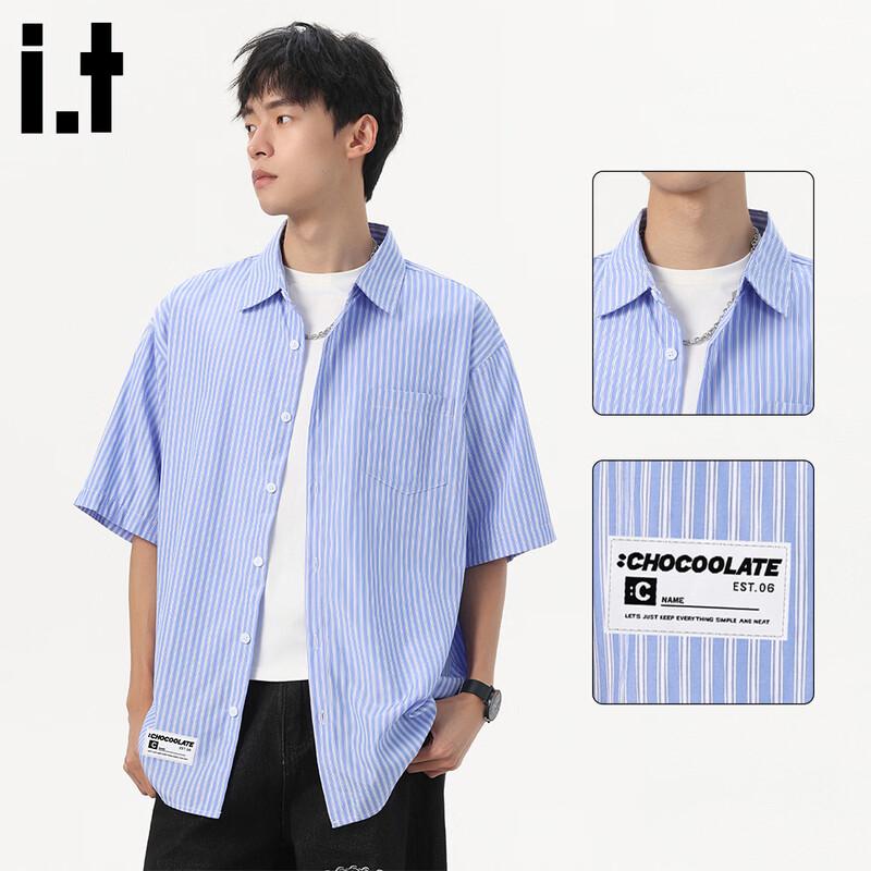 

CHOCOOLATEit Men s Striped Short Sleeve Shirt L