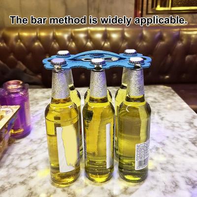 Bira Standı İçecek Taşıyıcı Tutucu 6 Şişe için Taşınabilir Bar KTV Bira Rafı Çok Amaçlı Bardak Tutucu BBQ Partileri için