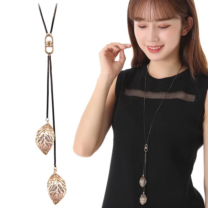 Snowflake Zircon Long Chain for Women Fashion Silver Color Crystal Maxi Necklaces & Pendants Statement Collier Jewelry