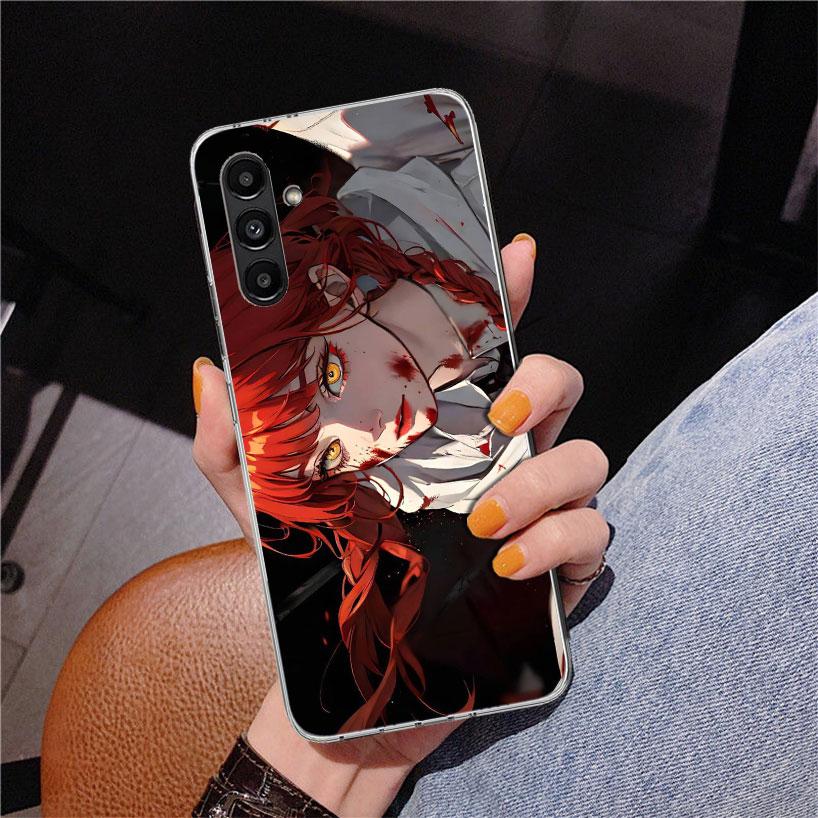 C-Chainsaw Mans Makima Phone Case For Samsung Galaxy A17 A16 A15 A14 A13 A57 A56 A55 A54 A53 A37 A36 A35 A34 A33 A26 A25 A24 A23
