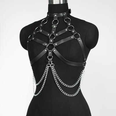 Women Sexy Harness Belt Chest Body Harness Leather Lingerie Bdsm Bondage Lingerie Gothic Fetish Clothing Festival Rave Outfit