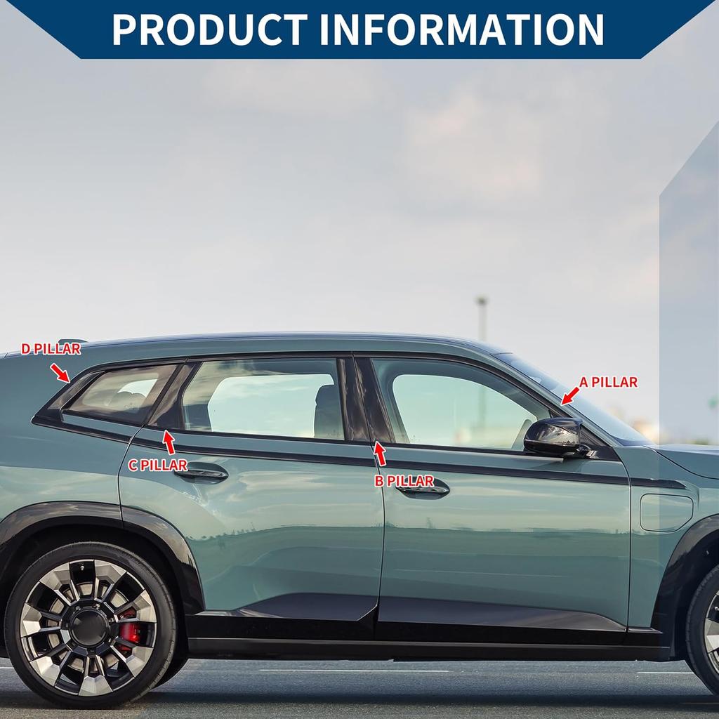 Door Pillar Window Trim for Acura MDX 2007-2013 Front Rear Left Right Anti Scratch Sticker Pillar Posts Door Outer Exterior Cover 6 Pcs Carbon Fiber