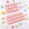Flower And Leaf Silicone Mold Chocolate Pudding Cake Baking Mold Cake Decoration Reusable DIY Drip Glue Clay Mold