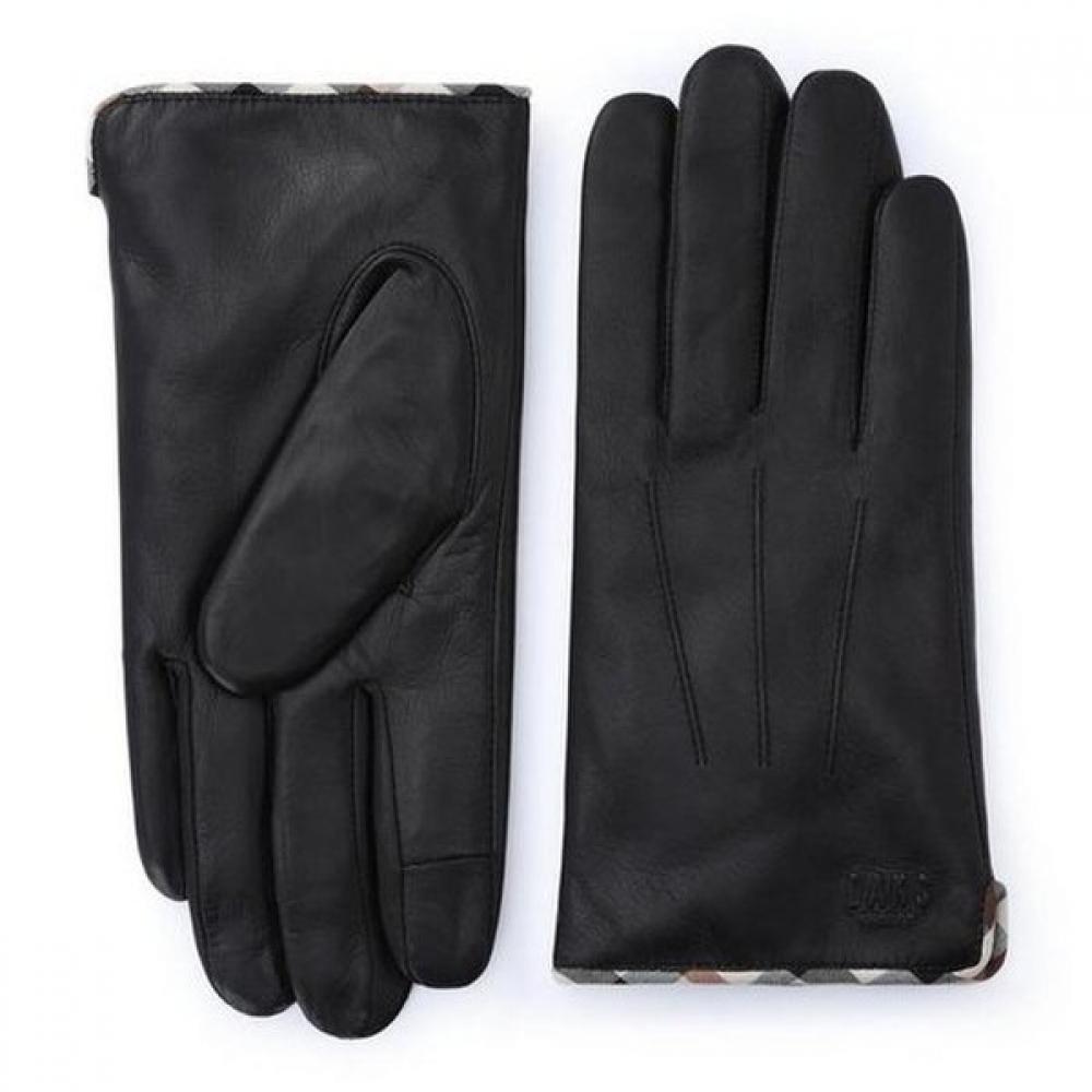 

DakS Black Check Leather TouchScreen Men S gloveS Single option