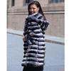 Women's Hooded Imitation Mink Fur Winter Coat – Thick, Warm, Casual Mid-Length Windbreaker