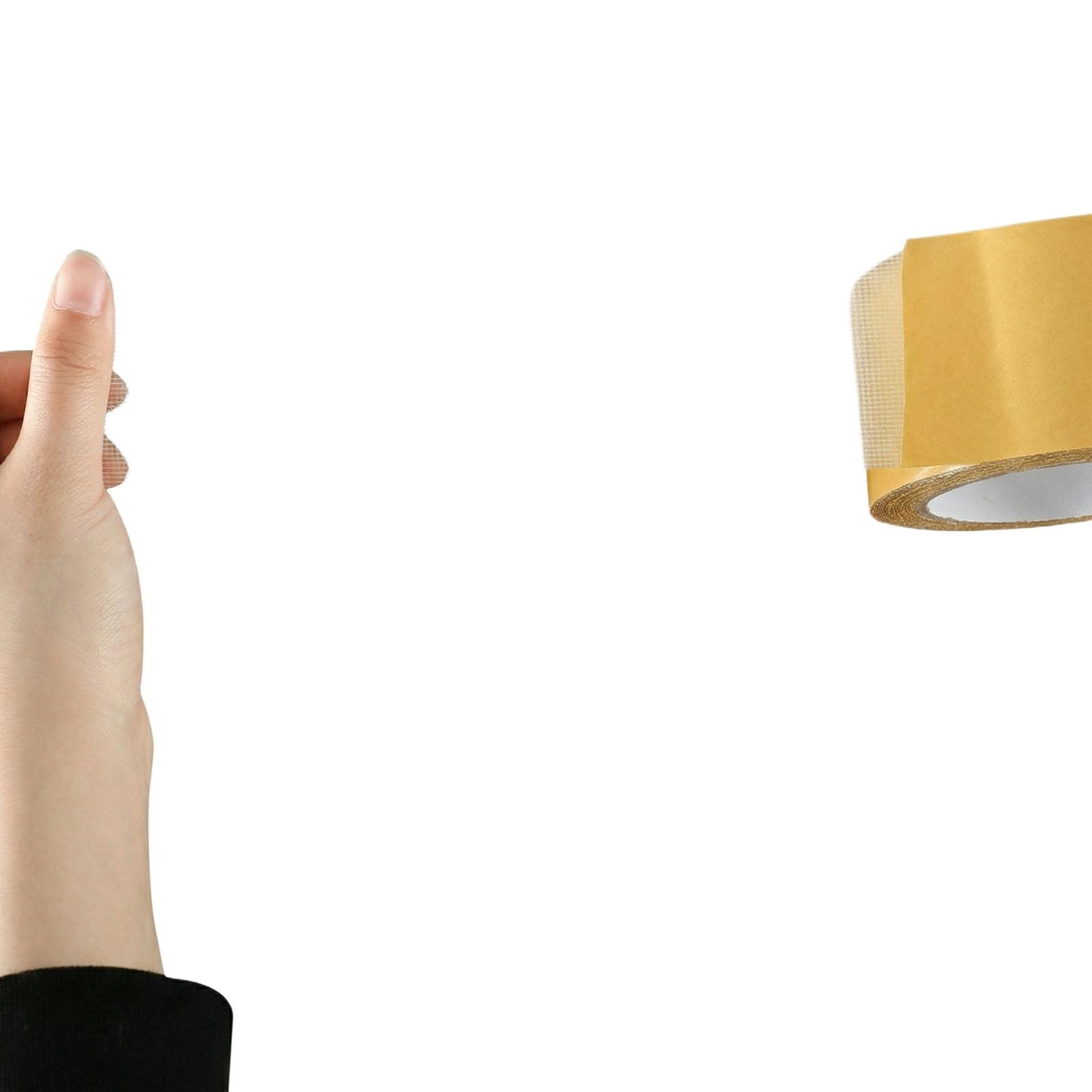 Yellow Cloth Double Sided Tape 1CM×5M Strong Adhesive for Carpet Floor жёлтый