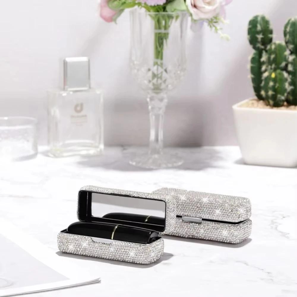 Lipstick Organizer Lipstick Bag Portable Go Out Exquisite Lipstick Box Creative Shiny Lip Gloss Storage Case Makeup Organizer