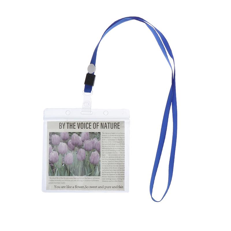 20Pcs Waterproof Sleeve Pouch With Sealing Strip Lanyards Id Badge Holder Plastic Protector Case Clear Pvc Name Plate Card Bag